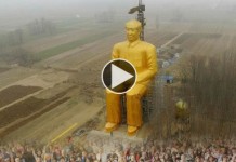 China construye gran estatua enchapada en oro para idolatrar a Mao Set Tung